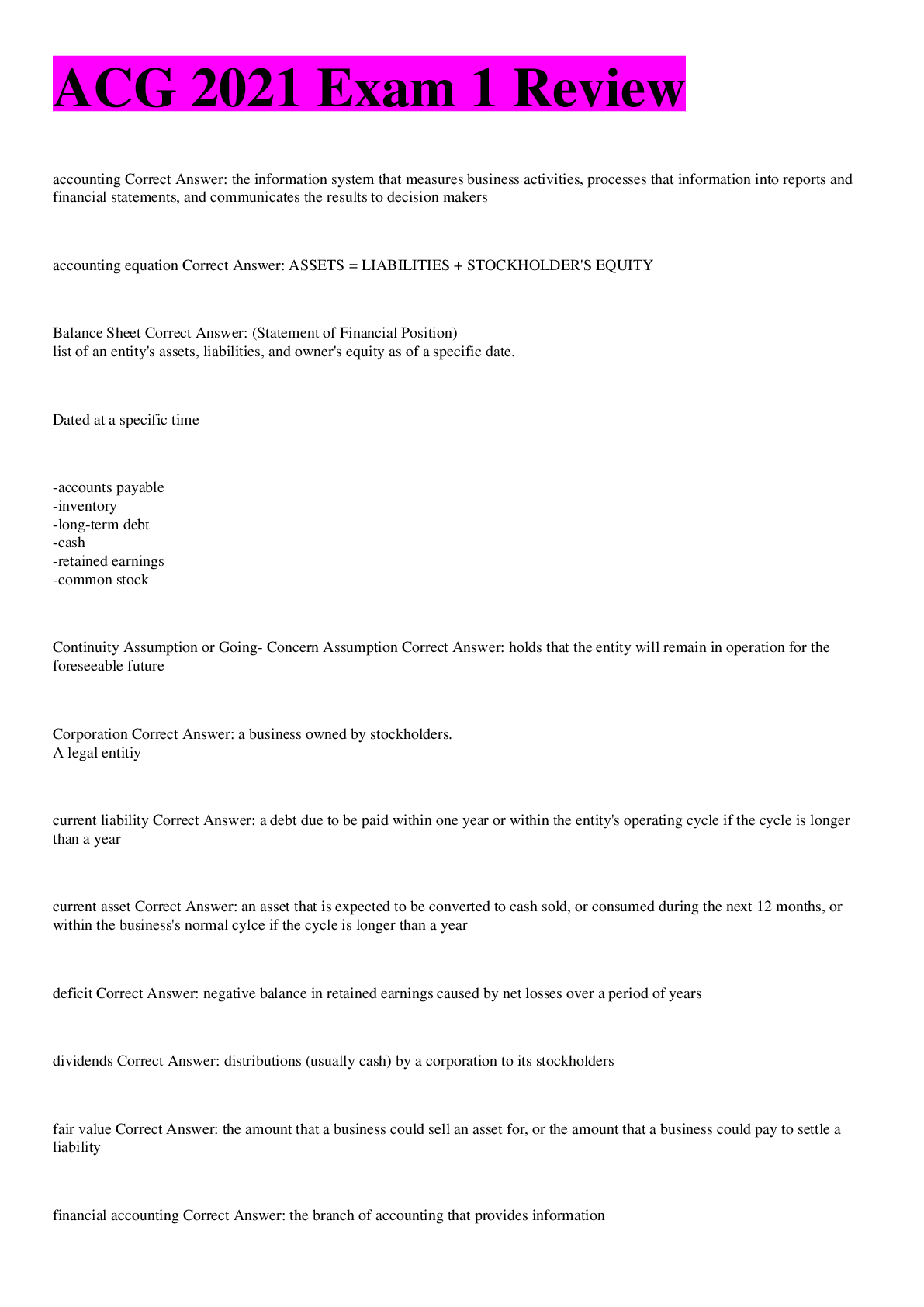 Preview image of ACG 2021 Exam 1 Review document